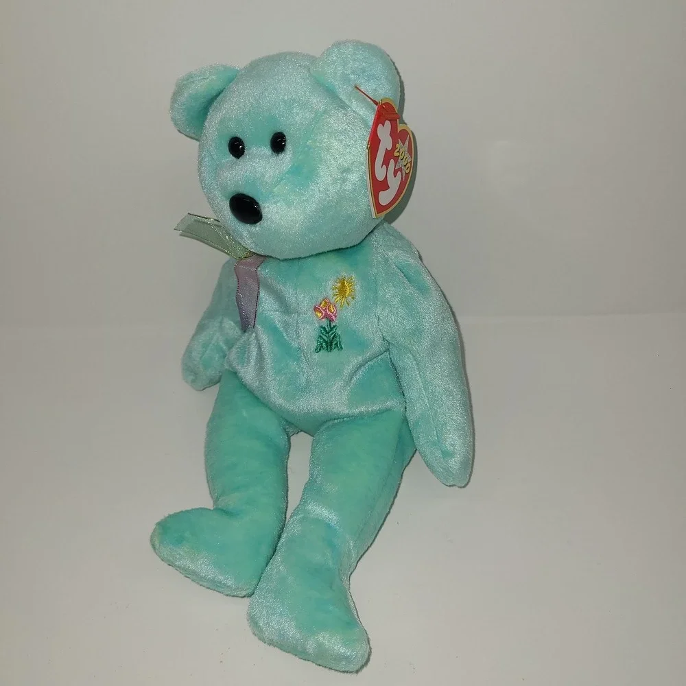 TY Beanie Baby Lot of 3- 2000 Collection Halo, The Beginning, Holiday Teddy Tags